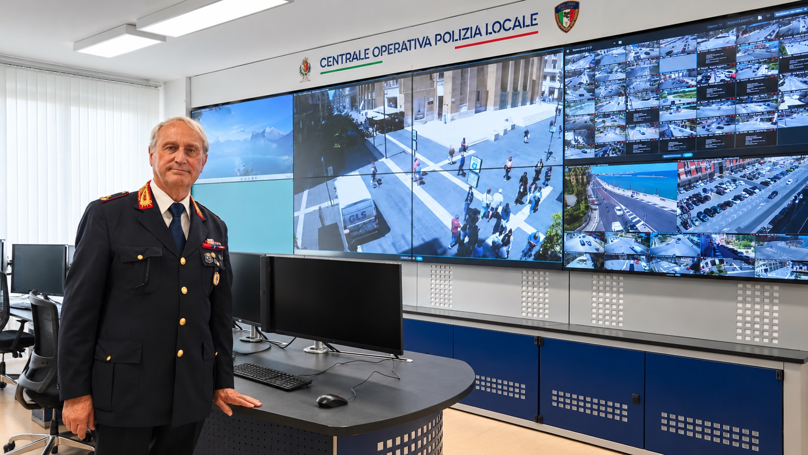Console-Control-room-sala-operativa-polizia-bari-videowall-progetto-realizzazione