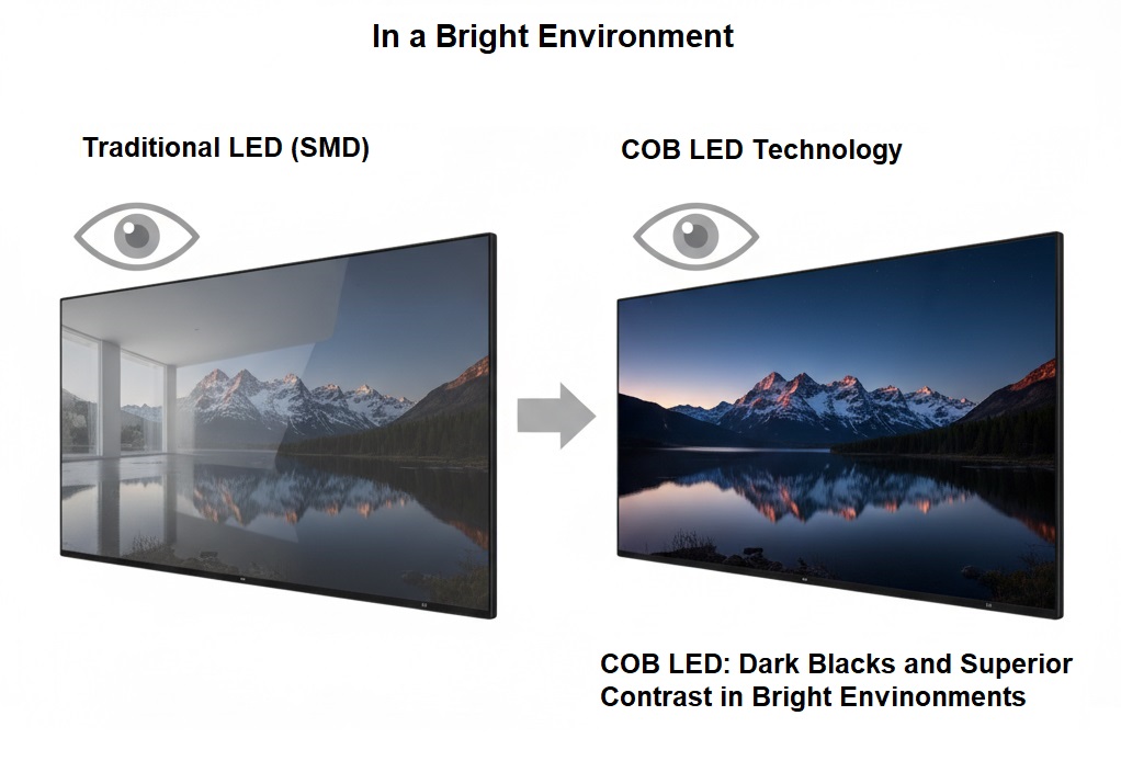 led wall high contrast deep blacks