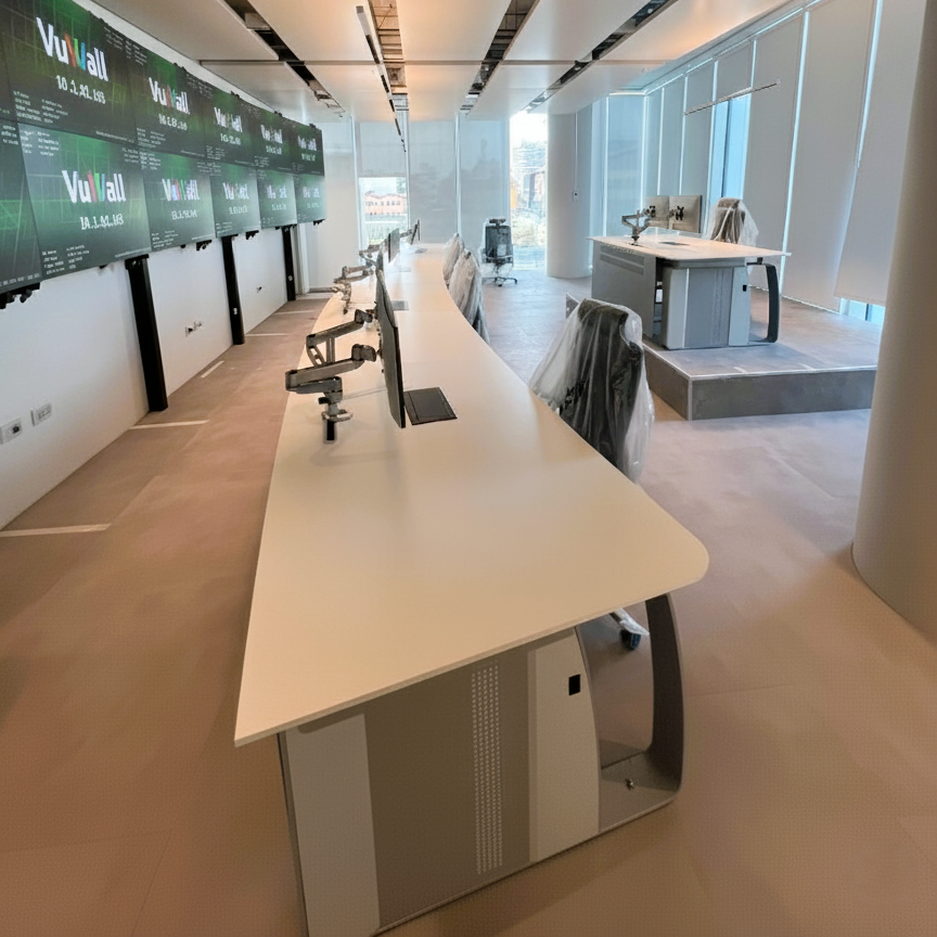 control room for gas hub pipeline control console and videowall (2)