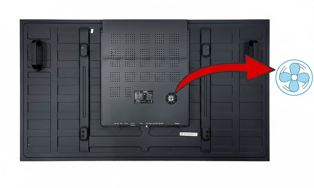 monitor lcd for video wall with cooling system for maximum reliability in 24/7 environments