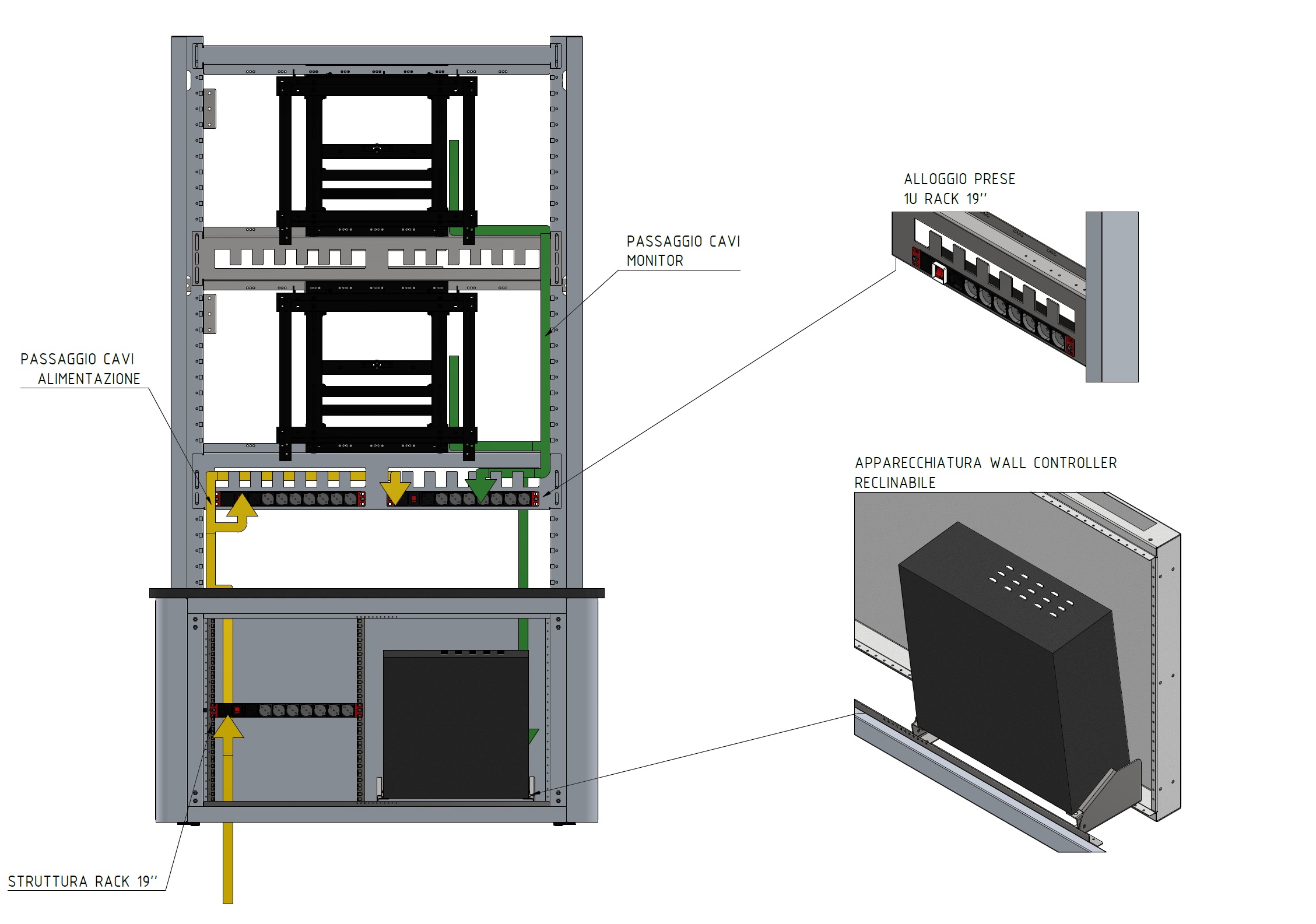 videowall 1000 base attrezzature