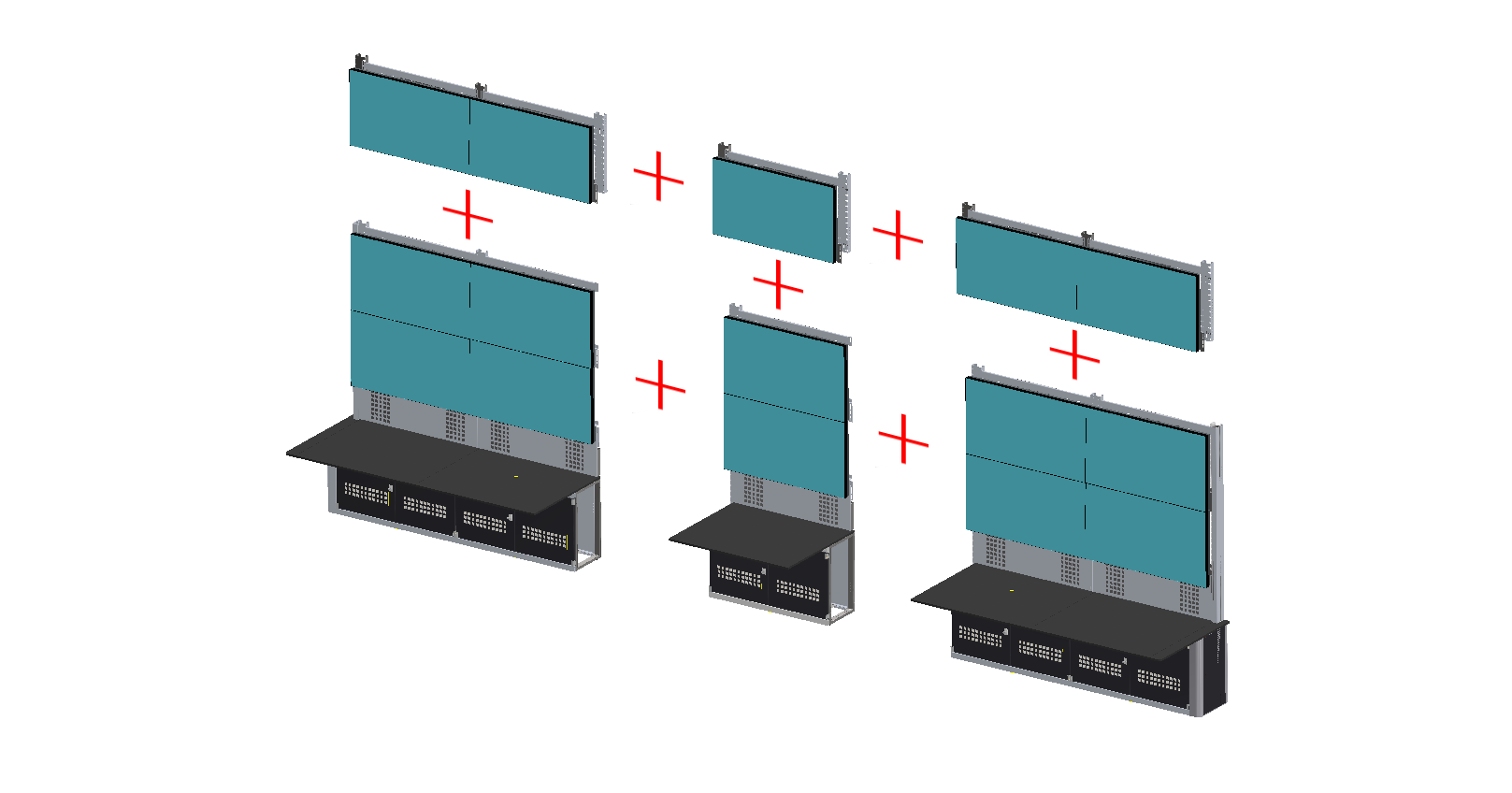 videowall console 1000 modelli lineari