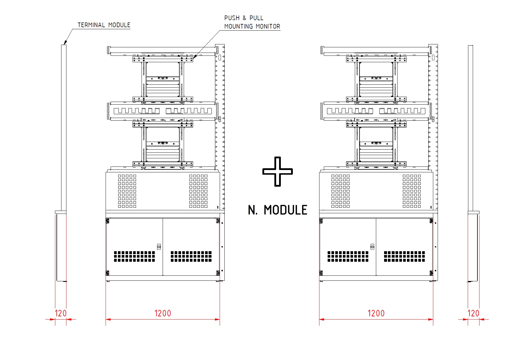 VIDEOWALL 1000 BASE MODULARITA