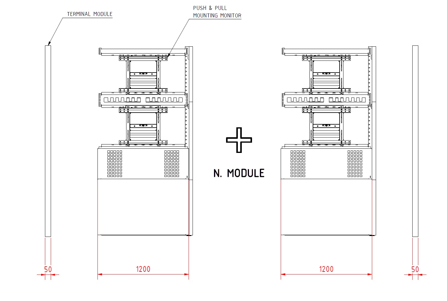 VIDEOWALL 1000 PLAN MODULARITA