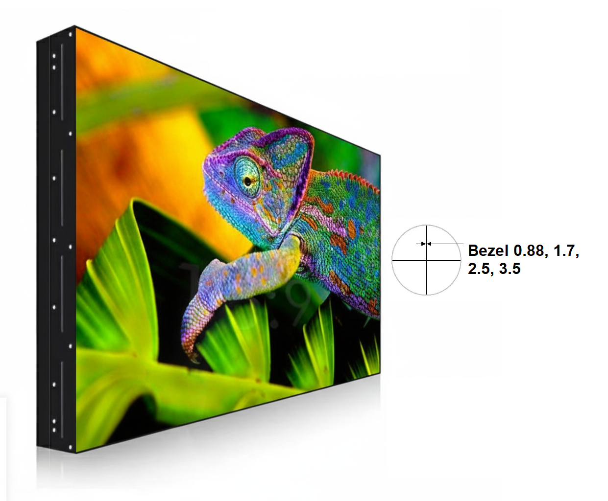 monitor lcd per video wall con bordo sottile